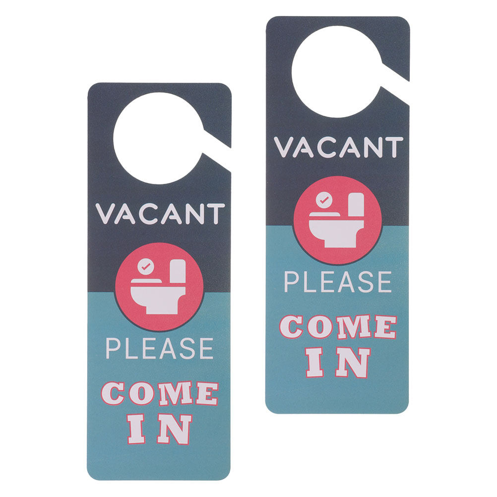 Home Bathroom Occupied Sign - 2 szt. Zawieszka na drzwi toalety,