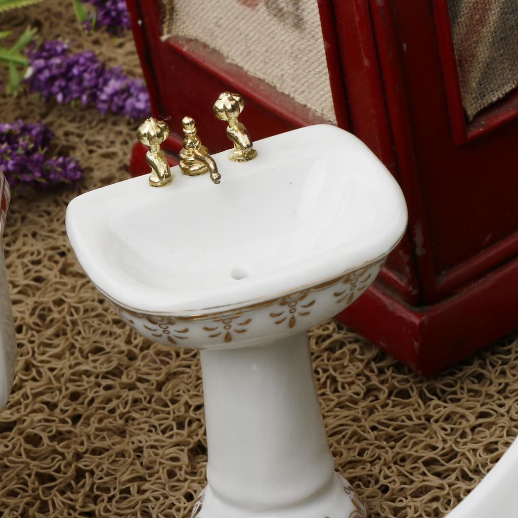 Home Bathroom Scales - Ceramiczny zestaw łazienkowy do domku dla