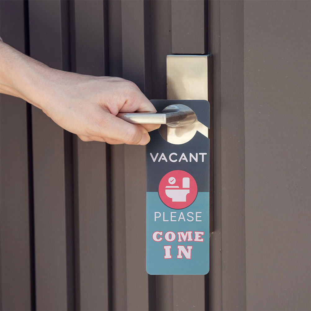 Home Bathroom Occupied Sign - 2 szt. Zawieszka na drzwi toalety,
