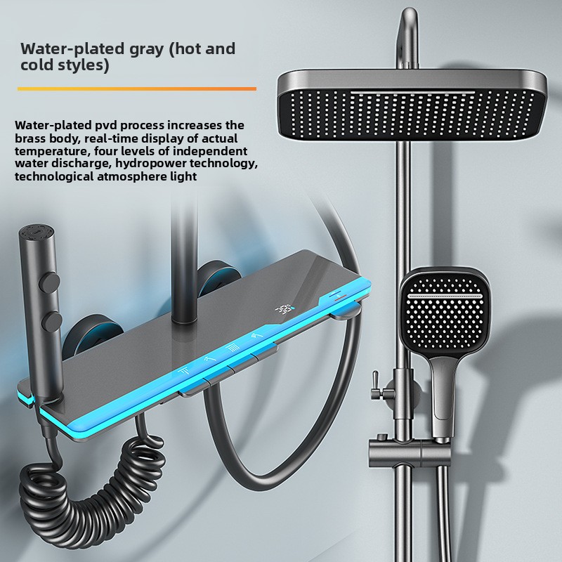 Home Bathroom Shower - Inteligentny zestaw prysznicowy z wyświetlaczem cyfrowym,