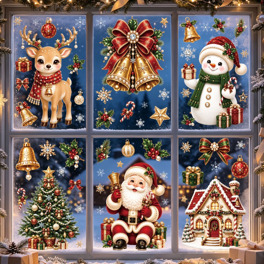 Home Bathroom Tiles - Naklejki na szyby na Boże Narodzenie