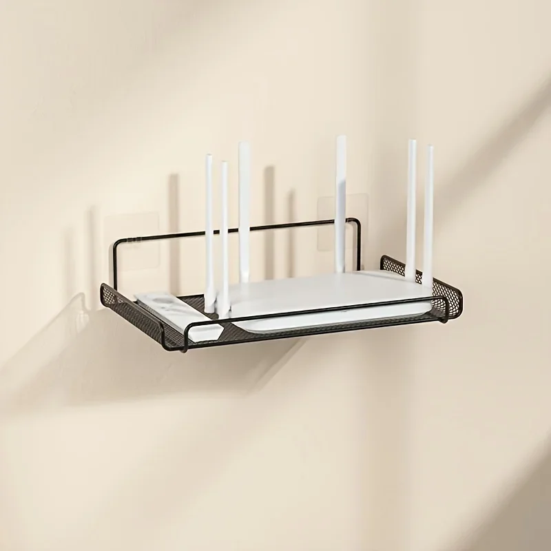 Home Office Bathroom - Półka na router ze stali nierdzewnej,