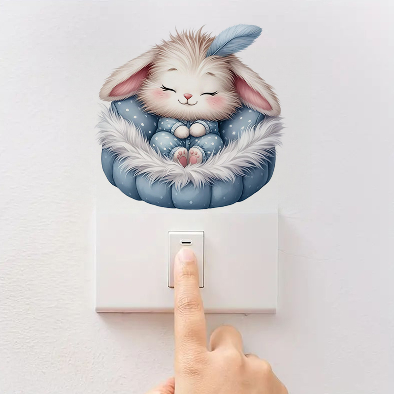 Naklejka Cute Sleepy Bunny, wo – Home Bathroom Tiles recenzja i cena