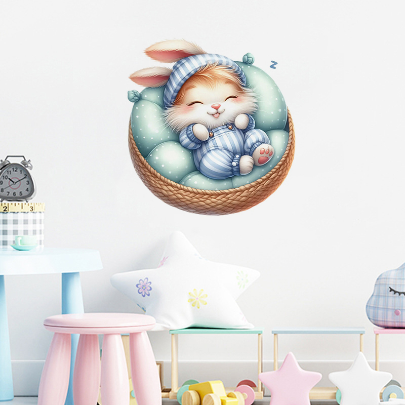 Naklejka Cute Sleepy Bunny, wo – Home Bathroom Tiles recenzja i cena